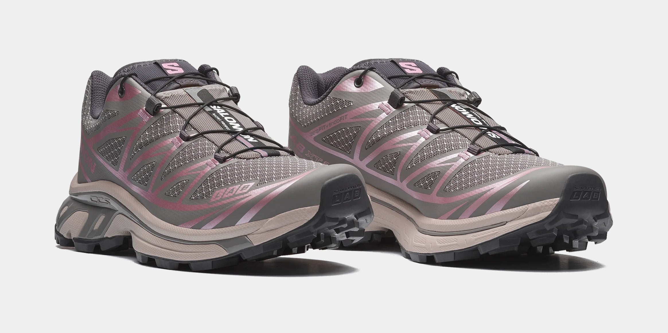 XT-6 Steel Streets Mens Running Shoes (Cloudburst/Dawn Pink/Nine Iron) - Image 3