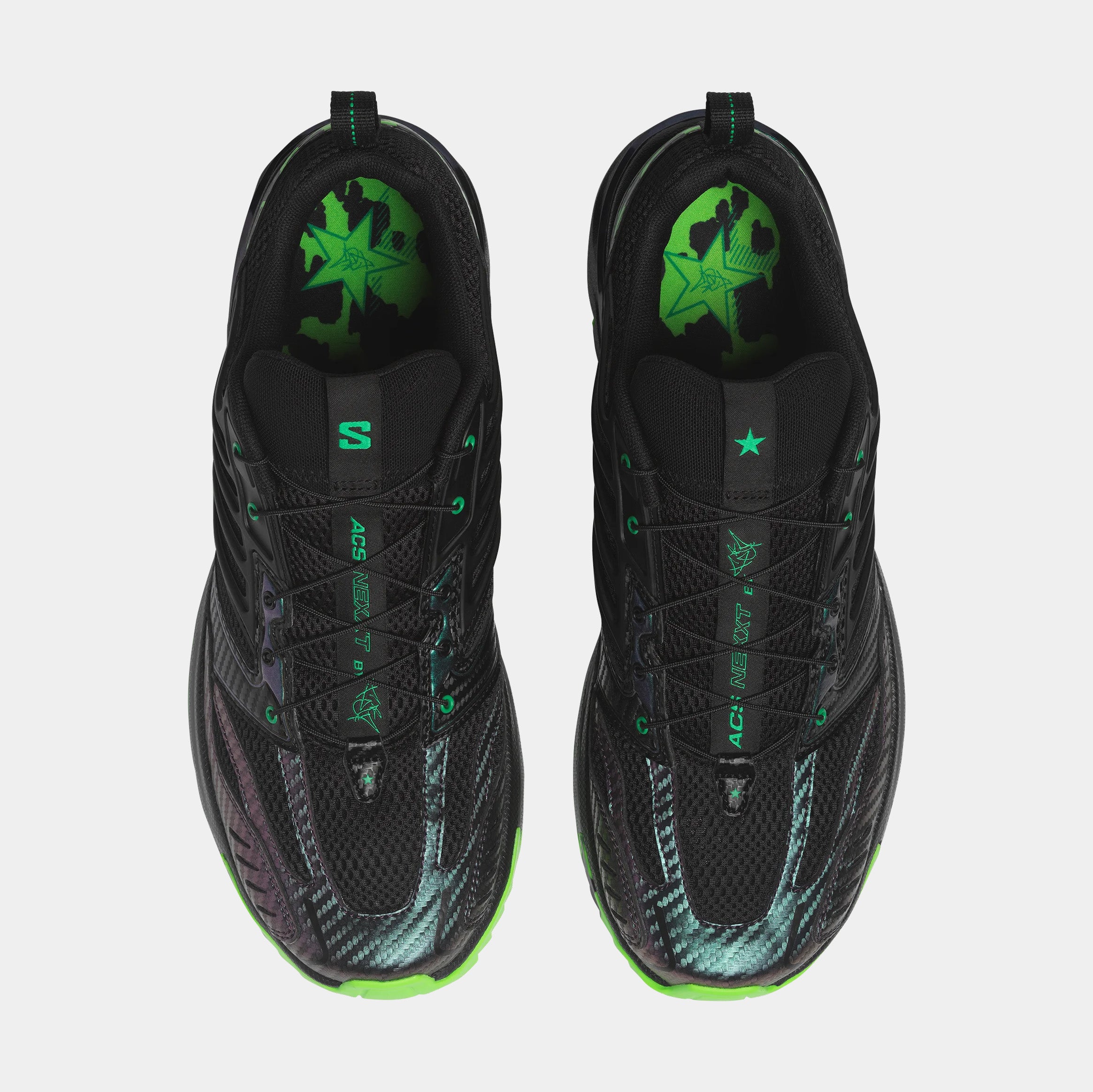 Alternative view of ACS Nexxt The Green Star By Feid Mens Lifestyle Shoes (Black/Bright Green/Green Gecko)